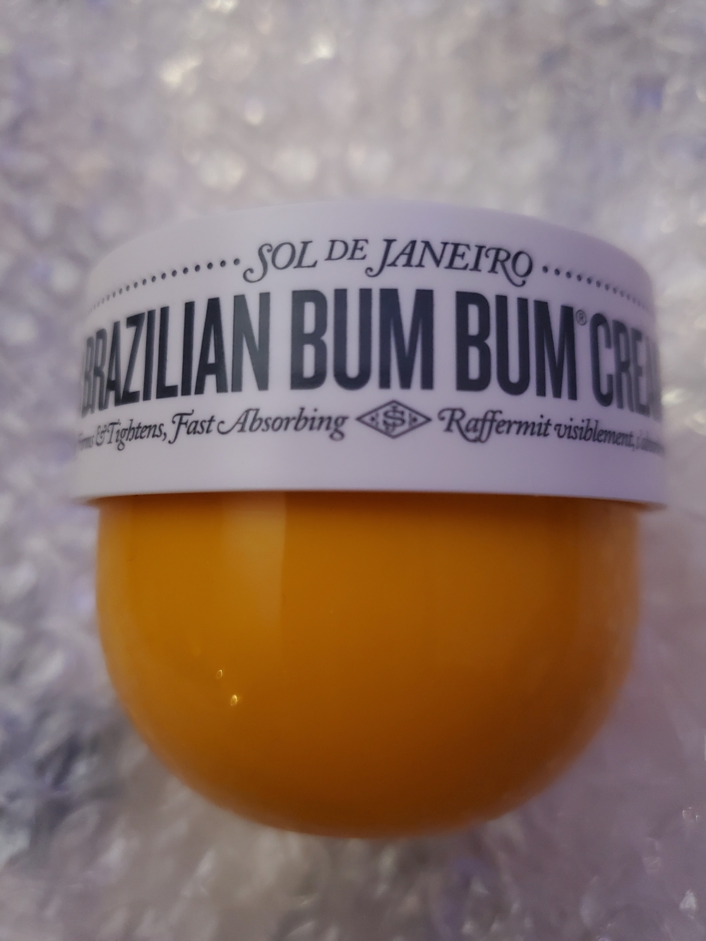 Sol de Janeiro Yellow and White Brazilian Body Cream Jar